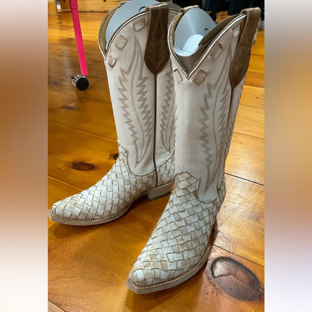 Old Gringo Reptilian western boots cowgirl cowboy weaved design RTL $595 7.5 NIB - Picture 5 of 10